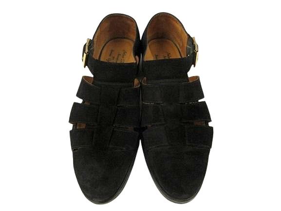 【中古】ジャランスリワヤ × BEAMS LIGHTS 別注 グルカサンダル EDWARD 98819 スウェード シューズ 8 黒_1
