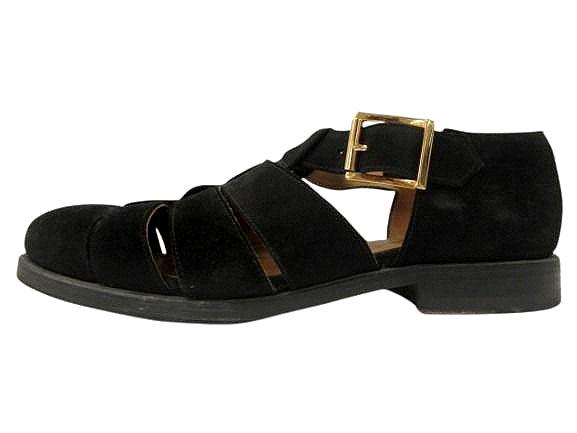 【中古】ジャランスリワヤ × BEAMS LIGHTS 別注 グルカサンダル EDWARD 98819 スウェード シューズ 8 黒_3