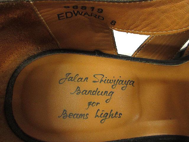 【中古】ジャランスリワヤ × BEAMS LIGHTS 別注 グルカサンダル EDWARD 98819 スウェード シューズ 8 黒_6