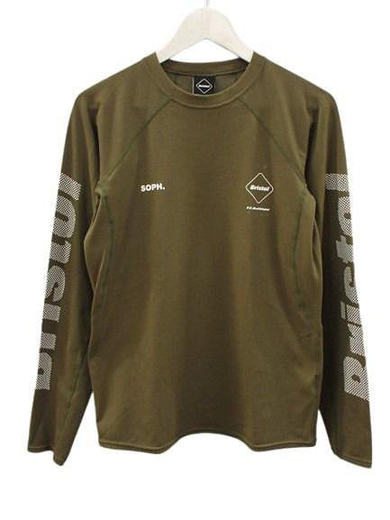 【中古】エフシーレアルブリストル UNDER LAYER CREWNECK TOP アンダー レイヤー クルーネック トップ M カーキ系