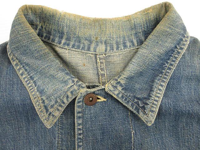 中古】ヴィンテージ 40s デニムカバーオール 三つポケ大戦モデル