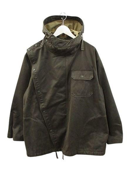 【中古】エンジニアードガーメンツ Engineered Garments Sonor Coated Twill フードシャツジャケット S カーキ系