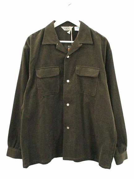 【中古】ファイブブラザー FIVE BROTHER 24AW コーデュロイ 開襟シャツ 152430 ダークオリーブ系 XL 長袖