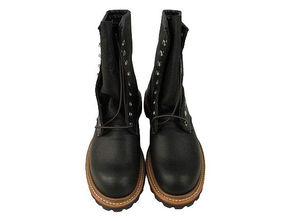 【中古】未使用品 レッドウィング REDWING 4501  8インチ ロガーブーツ ブラックオイルスリック レザー 8.5D メンズ