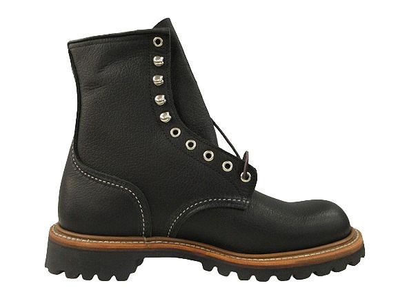 【中古】未使用品 レッドウィング REDWING 4501  8インチ ロガーブーツ ブラックオイルスリック レザー 8.5D メンズ