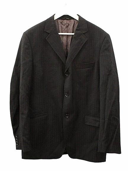 【中古】ドルチェ&ガッバーナ ドルガバ ストライプ テーラードジャケット 3つボタン スーツ ジャケット 52 黒