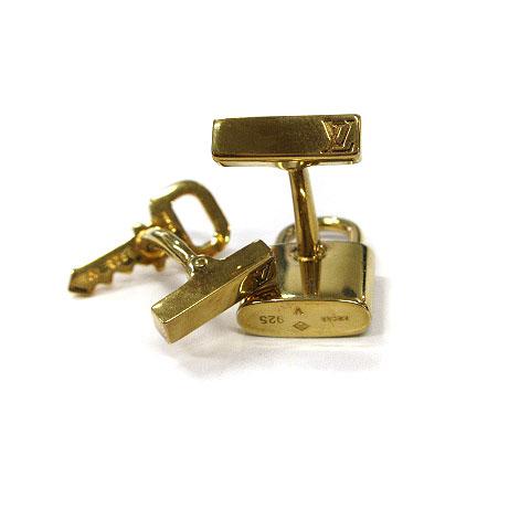 【中古】ルイヴィトン LOUIS VUITTON カフス ブトン ドゥ マンシェット カデナ エ クレ 925 ゴールド系 アクセサリー_2