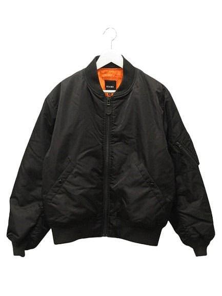 【中古】ビームス BEAMS THERMOLITE MA-1 11-18-5607-139 フライトジャケット M 黒 ブラック ジップアップ ブルゾン