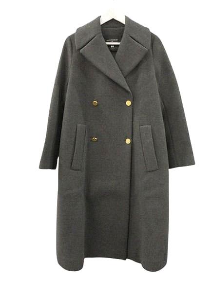 【中古】ビーティングハート BEATING HEART ボンディング ダブル コート 2 グレー Fabrica社 上着 ウール アウター