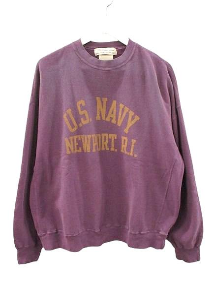 【中古】レミレリーフ REMI RELIEF SP加工 3飛び裏毛クルー U.S.NAVY - RN28369107 スウェット M 紫 パープル