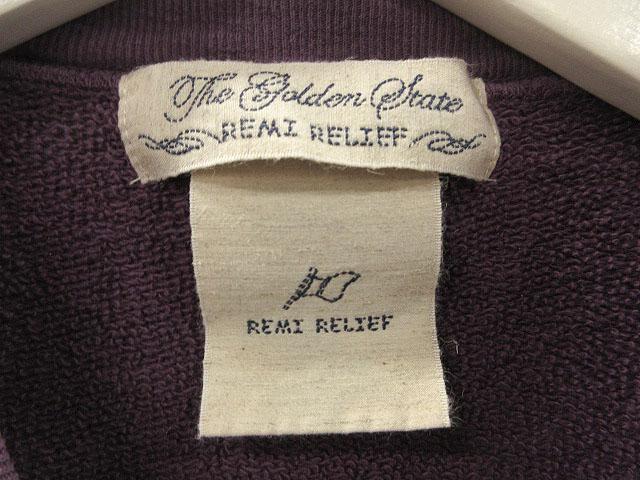 【中古】レミレリーフ REMI RELIEF SP加工 3飛び裏毛クルー U.S.NAVY - RN28369107 スウェット M 紫 パープル