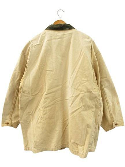 【中古】エルエルビーン L.L.BEAN 80s ハンティングジャケット カバーオール ライナー付き USA製 ベージュ XL