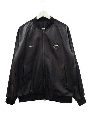 【中古】エフシーレアルブリストル 25AW LEATHER TRACK JACKET レザー トラックジャケット FCRB-252079 XL ブラック
