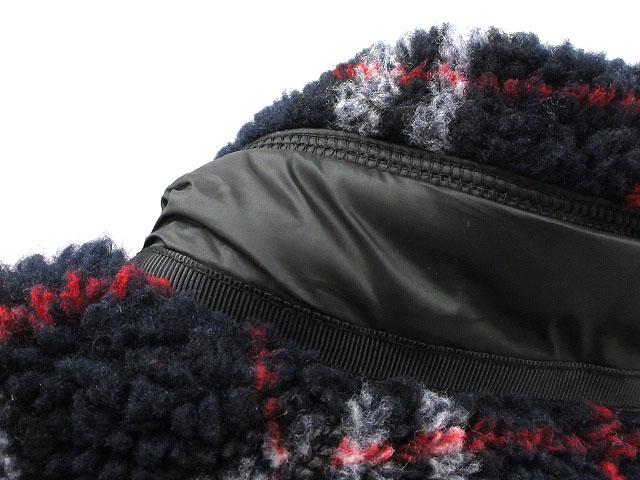 【中古】バーバリー BURBERRY フリース ジャケット チェック M ネイビー 紺 アウター 上着 ☆AA★ メンズ_3