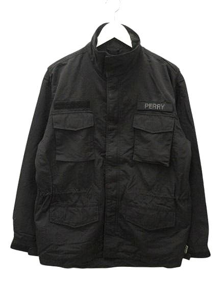 【中古】ステューシー STUSSY M-65 ナイロンジャケット M 黒 ブラック ジップアップ ブルゾン アウター ☆AA★