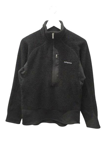 【中古】パタゴニア Patagonia ハーフジップ フリースプルオーバー 25230F6 黒 ブラック S 長袖 トップス メンズ