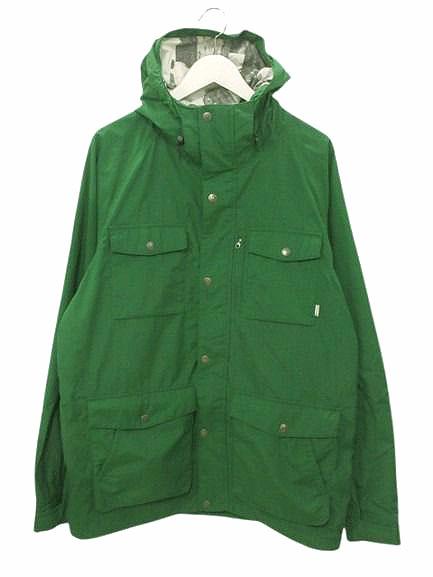 【中古】ステューシー STUSSY マウンテンパーカ L グリーン ジップアップ ブルゾン ナイロンジャケット アウター