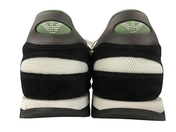 【中古】エンポリオアルマーニ EMPORIO ARMANI スニーカー X4X537 XN730 メッシュ US10 ホワイト シューズ 靴