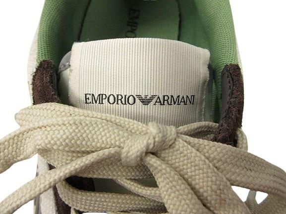 【中古】エンポリオアルマーニ EMPORIO ARMANI スニーカー X4X537 XN730 メッシュ US10 ホワイト シューズ 靴
