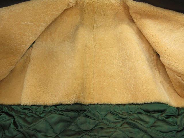 【中古】エアロレザー AEROLEATHER ロングショアマン レザー ジャケット ホースハイド ムートン 茶芯 ブラック 42