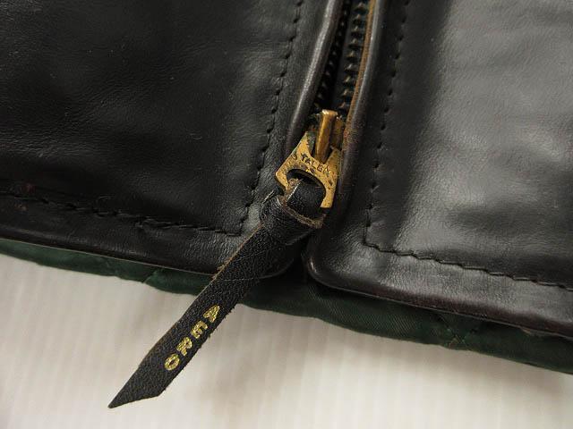 【中古】エアロレザー AEROLEATHER ロングショアマン レザー ジャケット ホースハイド ムートン 茶芯 ブラック 42