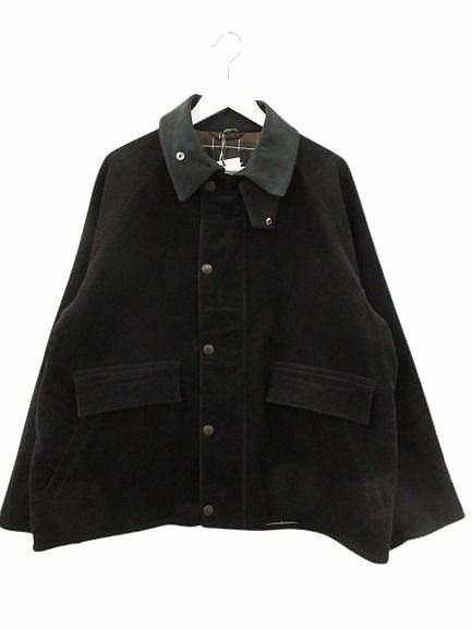 【中古】未使用品 バブアー Barbour コーデュロイジャケット アウター ブラック 黒 40 メンズ