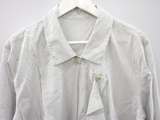 【中古】ジウ 慈雨 センソユニコ ストライププリントブラウス 40 変形 ホワイト 白 トップス 2024 レディース_4