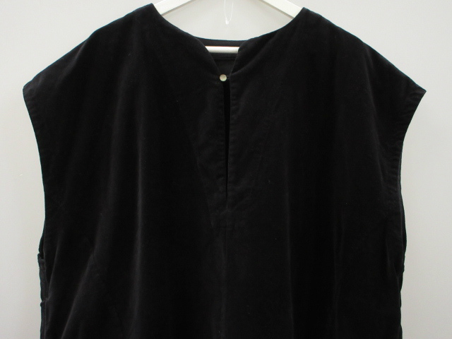 【中古】ネストローブ nest Robe 別珍 スリーブレス2wayワンピース ダークパープル ノースリーブ ベルベット ビロード_2
