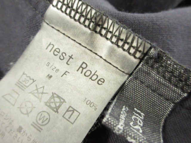 【中古】ネストローブ nest Robe 別珍 スリーブレス2wayワンピース ダークパープル ノースリーブ ベルベット ビロード_4
