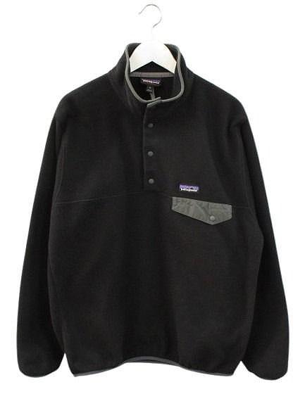 【中古】パタゴニア Patagonia SYNCHILLA SNAP-T 25580 シンチラ スナップT フリース M 黒 ブラック 長袖 トップス