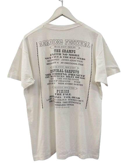 【中古】ヴィンテージ VINTAGE 90s Reading Festival レディング フェスティバル 1990 Tシャツ 両面プリント 白_1