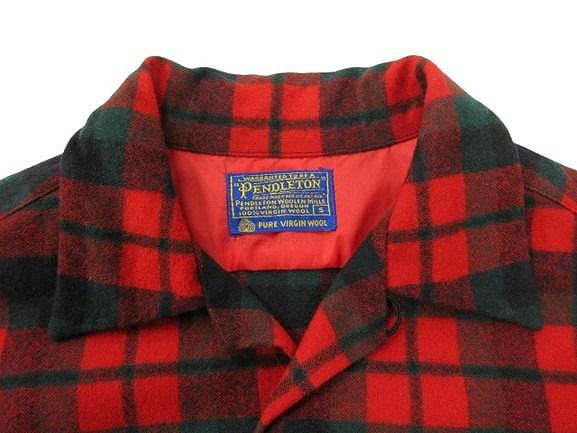 【中古】ペンドルトン PENDLETON 60s 70s オープンカラーシャツ ボードシャツ チェック USA製 ヴィンテージ S_3