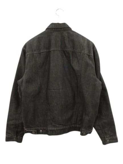 【中古】ラングラー WRANGLER シェルパ トラッカージャケット ブラックデニム 裏ボア ジージャン 黒 M メンズ_1