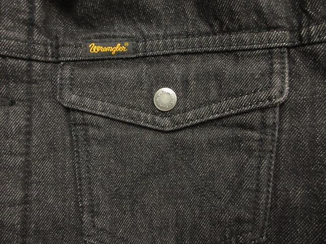 【中古】ラングラー WRANGLER シェルパ トラッカージャケット ブラックデニム 裏ボア ジージャン 黒 M メンズ_3