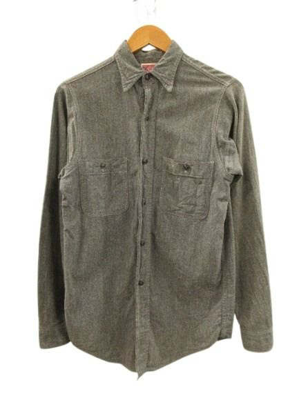 【中古】ヴィンテージ VINTAGE BIG LEED 50s ブラックシャンブレーシャツ ブラシャン ワークシャツ グレー  メンズ