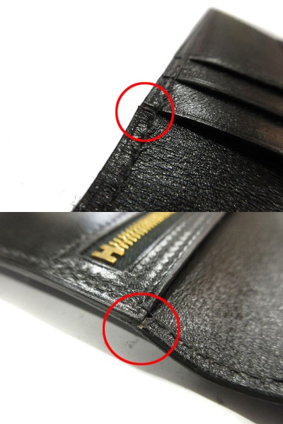 【中古】エルメス HERMES クラシック ベアン 長財布 ブラック 黒 ゴールド金具 ボックスカーフ □G刻印 ウォレット_8