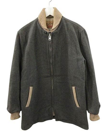 【中古】ヴィンテージ VINTAGE 60s レイクランド LAKELAND CLICKER ファラオジャケット ウール グレー 42 メンズ
