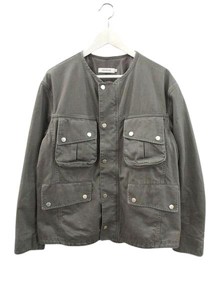 【中古】ノンネイティブ 25AW RIDER JACKET COTTON DRILL PIGMENT DYE WITH WINDSTOPPER ライダージャケット 1 グレー