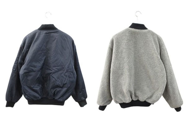 【中古】SUNTORY サントリー BOSSジャン ボスジャン MA-1 ネイビー ブルゾン リバーシブル ジャケット アウター_1