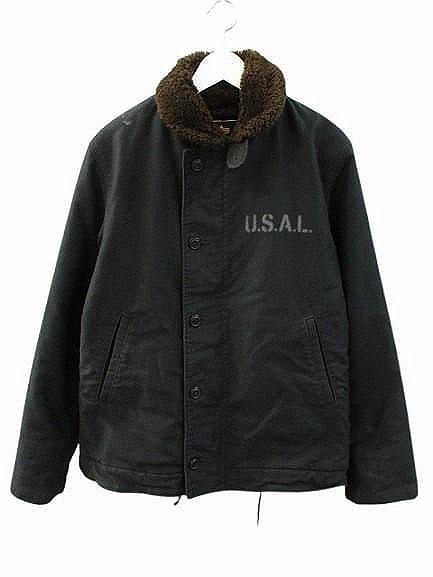 中古】アルファ ALPHA N-1 DECK JACKET デッキジャケット 20521 黒
