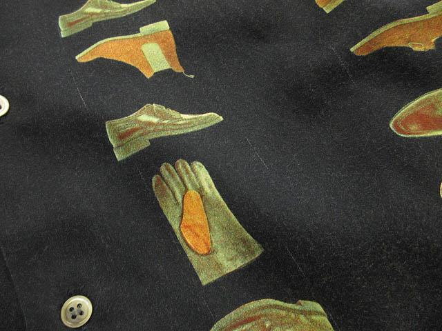 【中古】ポールスミス PAUL SMITH 90s シューズ柄 靴柄 シャツ ネイビー M メンズ_4