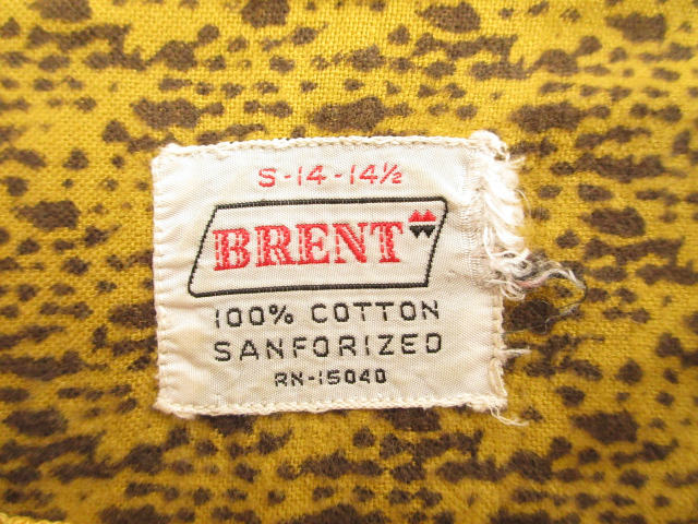 【中古】ブレント BRENT 60s プルオーバーシャツ フェイクレイヤード プリントネル 総柄 イエロー S メンズ_2