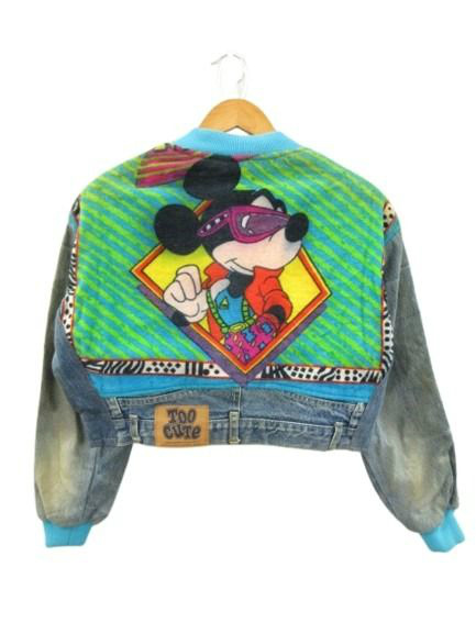 【中古】トゥーキュート TOO CUTE 90s リメイクデニムジャケット ディズニー ショート丈 USA製 レディース