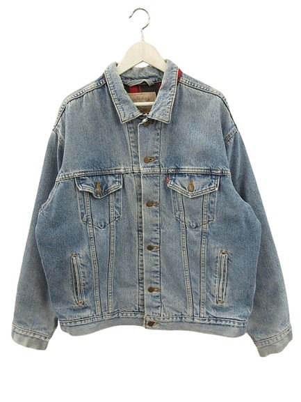【中古】リーバイス Levi's 90s 70427 4891 デニムジャケット バッファローチェックライナー USA製 ヴィンテージ