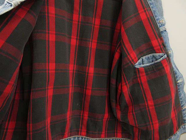 【中古】リーバイス Levi's 90s 70427 4891 デニムジャケット バッファローチェックライナー USA製 ヴィンテージ_2