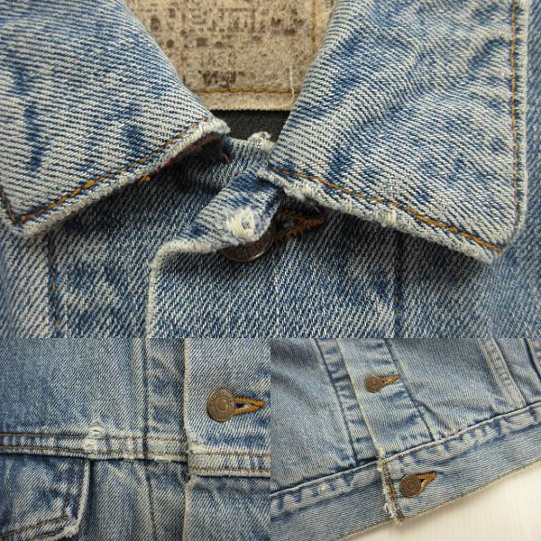 【中古】リーバイス Levi's 90s 70427 4891 デニムジャケット バッファローチェックライナー USA製 ヴィンテージ_5