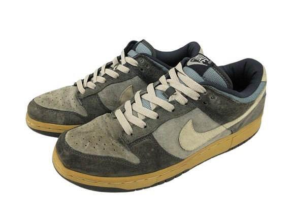 【中古】ナイキ NIKE 02年製 ダンク ロー プロ DUNK LOW PRO フットロッカー別注 スニーカー スエード 28 ネイ