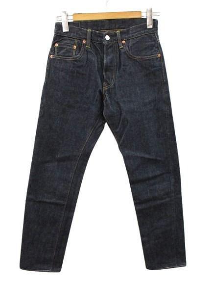 【中古】TCBジーンズ TCB JEANS セルビッチデニムパンツ 28 インディゴブルー 耳付き テーパード ジーンズ ボトムス