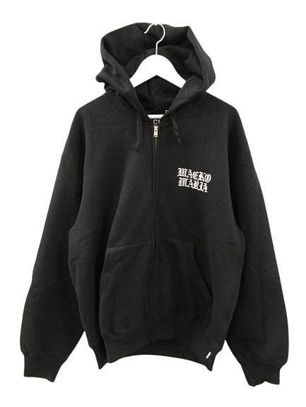 【中古】ワコマリア WACKO MARIA 25FW HEAVY WEIGHT ZIP UP HOODED SWEAT SHIRT ジップ フーディー L 黒 パーカー
