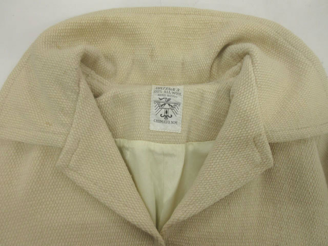 【中古】オルテガ ORTEGA'S チマヨジャケット ネイティブ柄 ウール アイボリー レディース_5